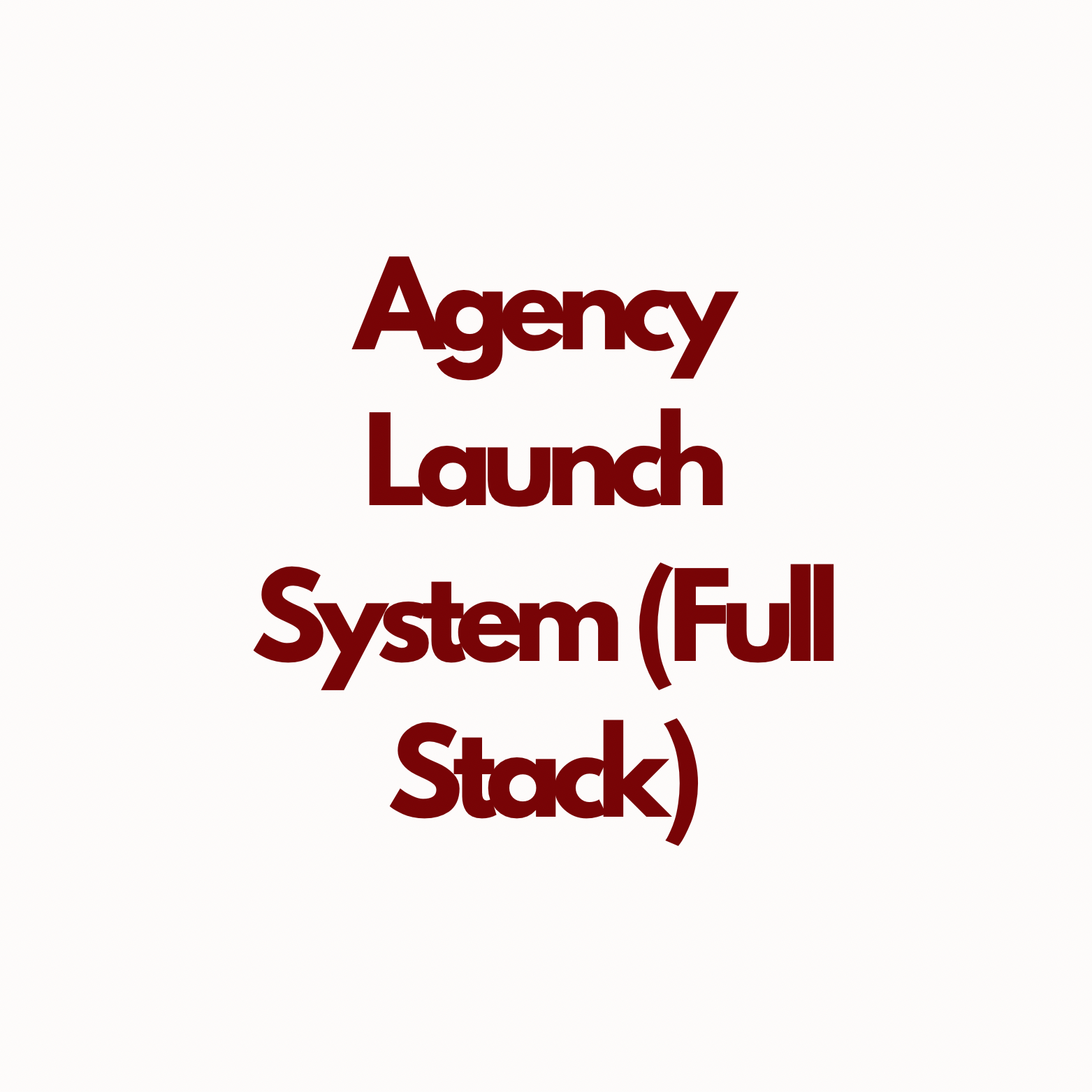 Agency Launch System (Full Stack)