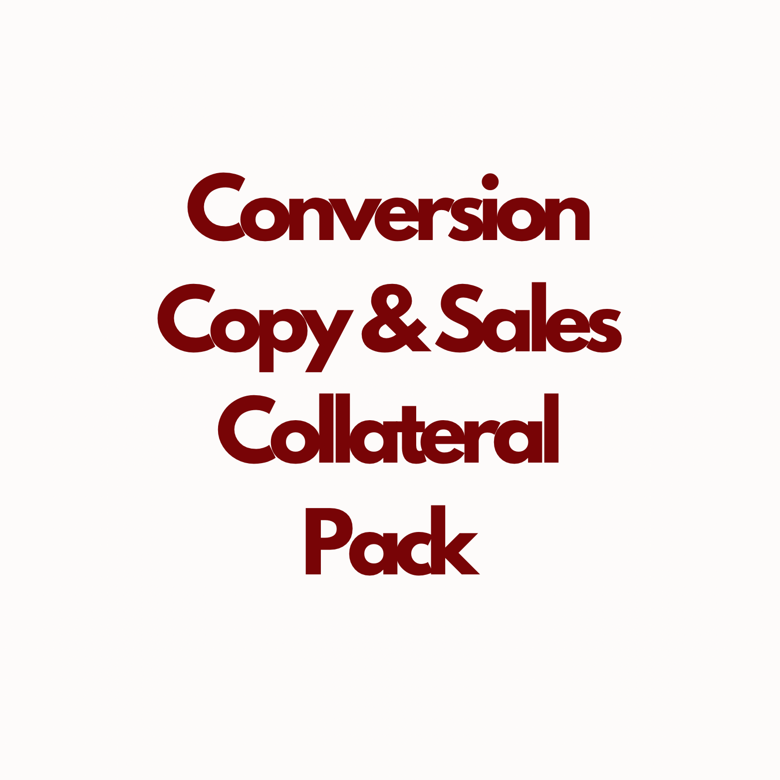 Conversion Copy & Sales Collateral Pack